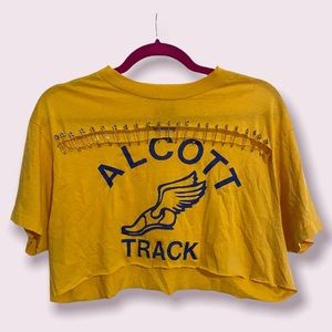 LF vintage cropped safety pin t shirt